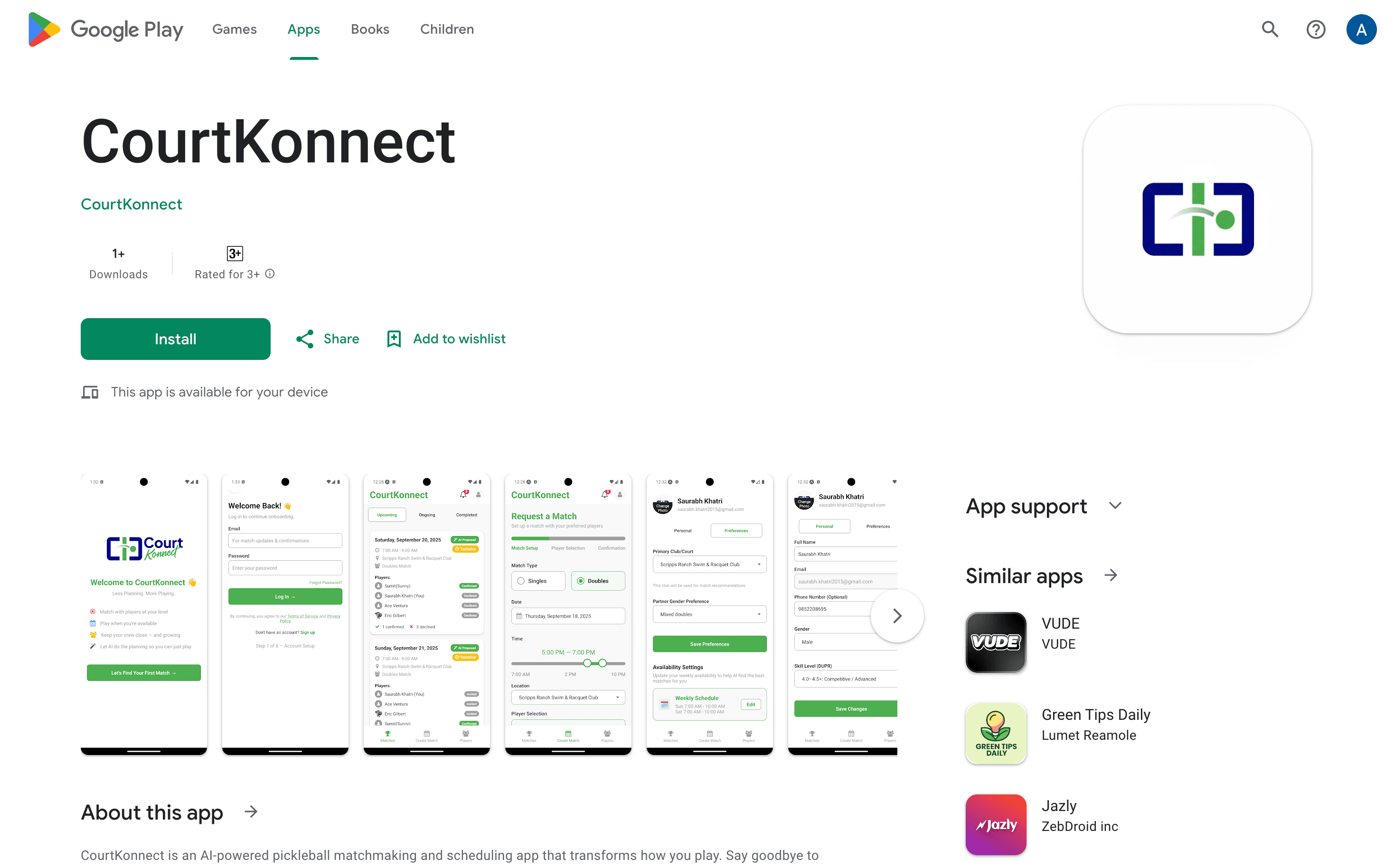 CourtKonnect - AI Powered Pickleball Matchmaking App