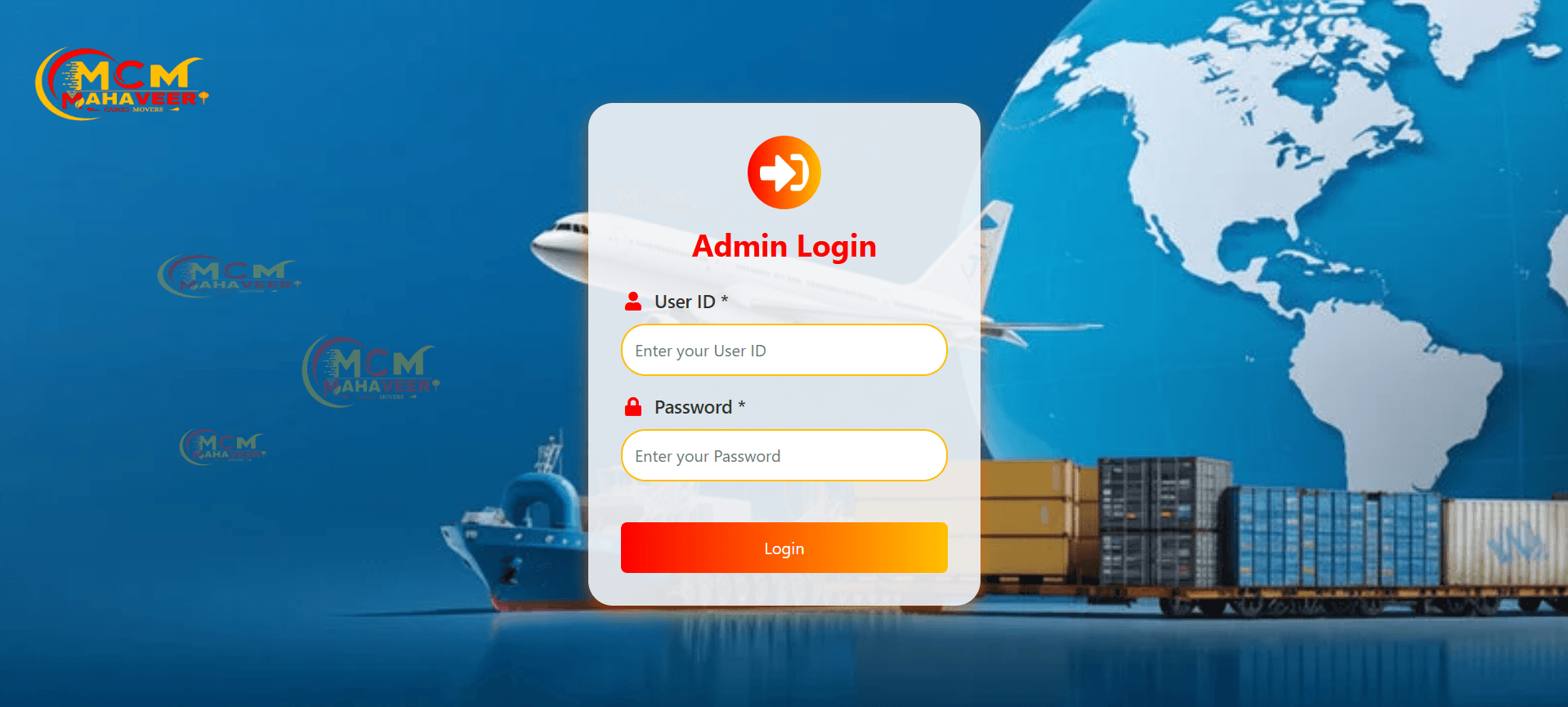 Mahaveer Cargo Movers - Admin Panel
